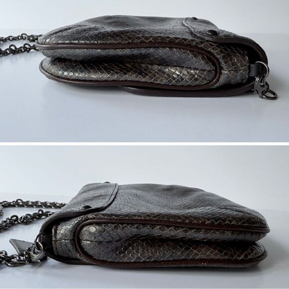 Coach Kristin Python Embossed Crossbody Bag w/ Detachable Chain Strap - Picture 10 of 16